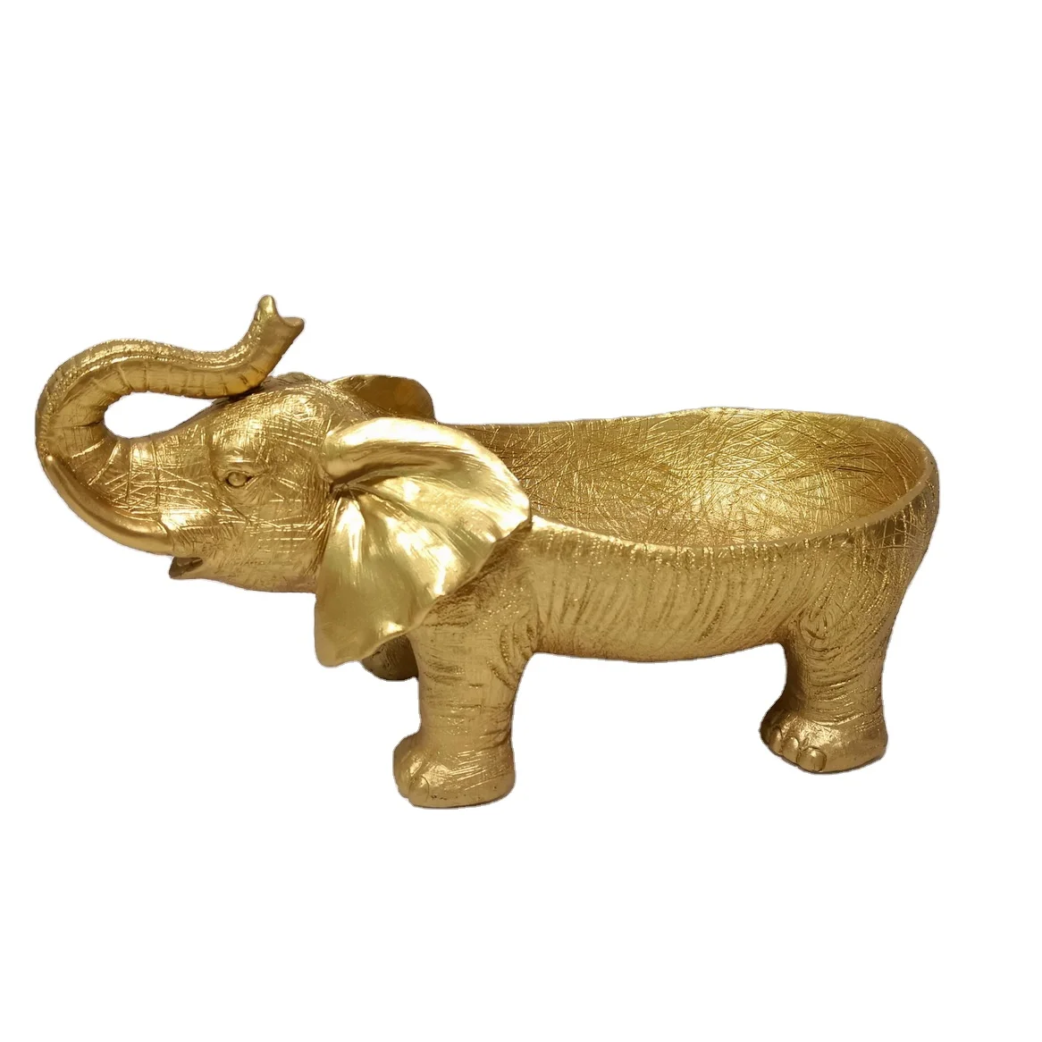 wholesales resin gold elephant plate vivid animal