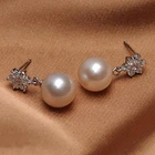 Earrings Earrings Korean Fresh Water Pearl Of Christmas Snowflake Zircon Earrings For Women Jewelry 2022