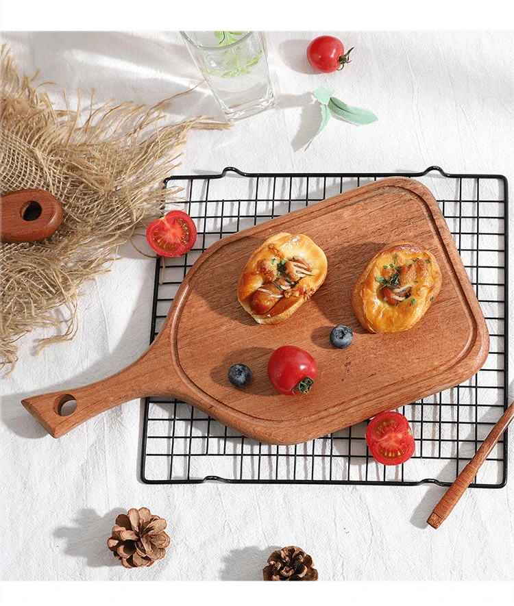 Ebony whole wood cutting board wooden baby auxiliary board solid Wood Bread Sushi tray baking pizza tray steak board