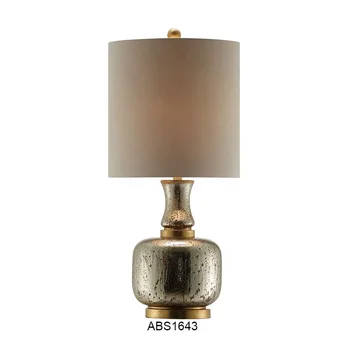 Home Office Bedroom Living Room Accent Decorative Antique Mercury Glass Gold Table Lamps