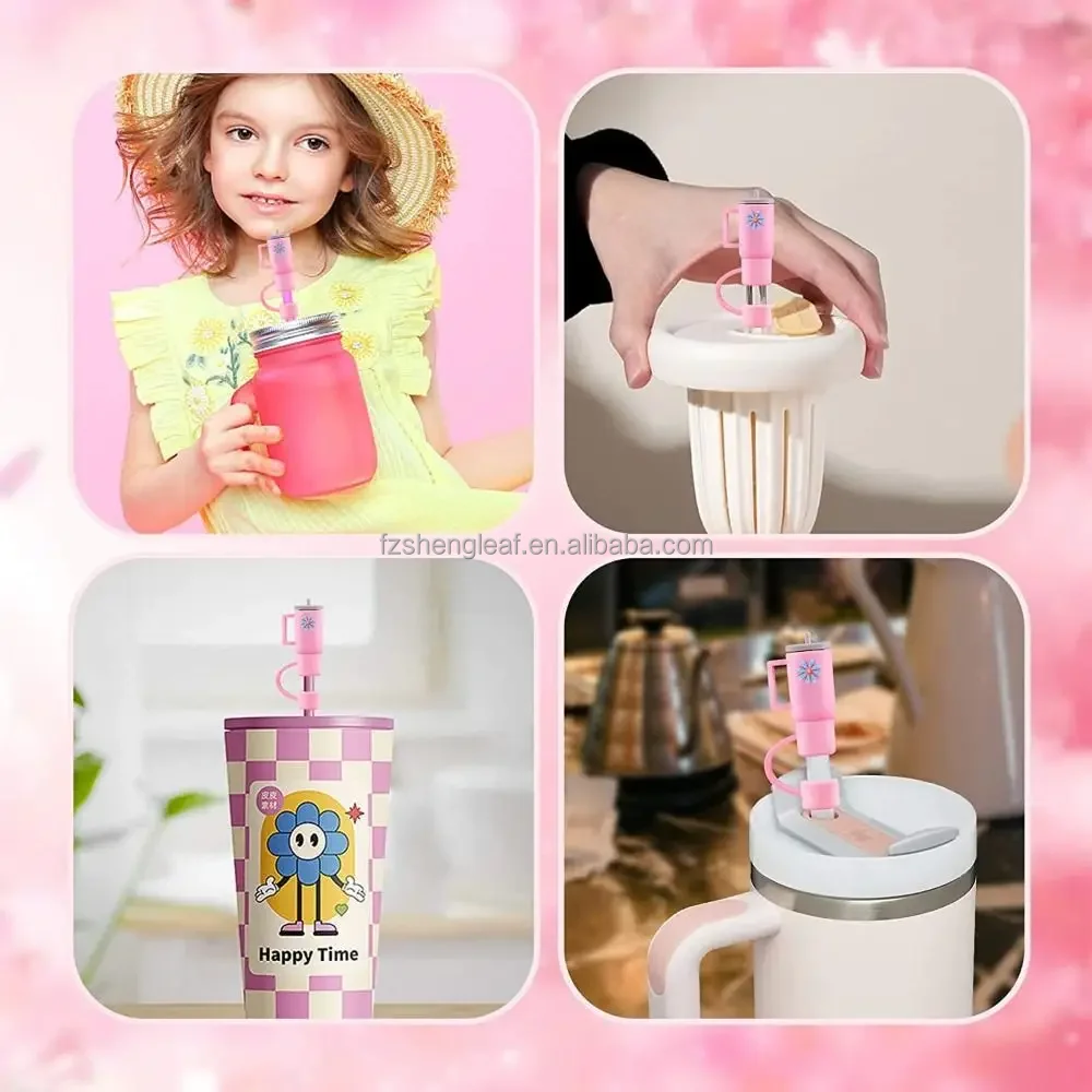 product custom eco friendly reusable silicone straws bar accessories with bow design-2