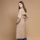 Coat Huiquan Classic Style Custom Design Double Breasted Trench Coat For Woman Lightweight Ladies Trenchcoat