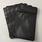 Plastic Bags Plastic Ziplock Bag Matte Black Aluminum Foil Smell Proof Mylar Ziplock Plastic Coffee Bags