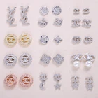 Earrings Hot Sale 925 Sterling Silver Famous Brand Designer Earrings Bling Jewelry For Women 2021