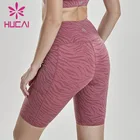 Shorts Biker Shorts Custom Womens Apparel Purple Zebra Print Sublimation High Waist Yoga Biker Shorts