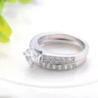 925 925 Ring 2021 Wholesale Cubic Zirconia Couple Women Rings 925 Sterling Silver Jewelry Wedding Rings
