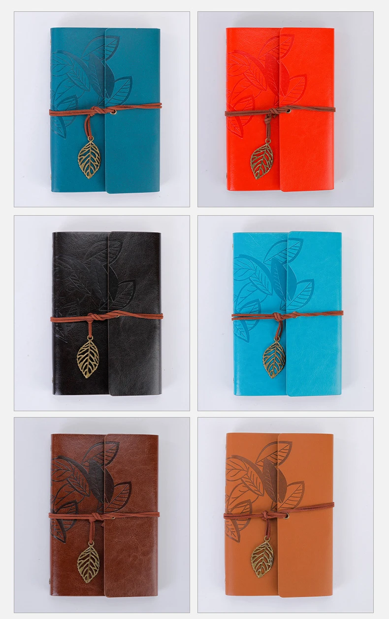 Pu color a6 leather notebook leaves restoring ancient ways notepad japan and south korea stationery gift Pu color a6 leather notebook leaves restoring ancient ways notepad japan and south korea stationery gift