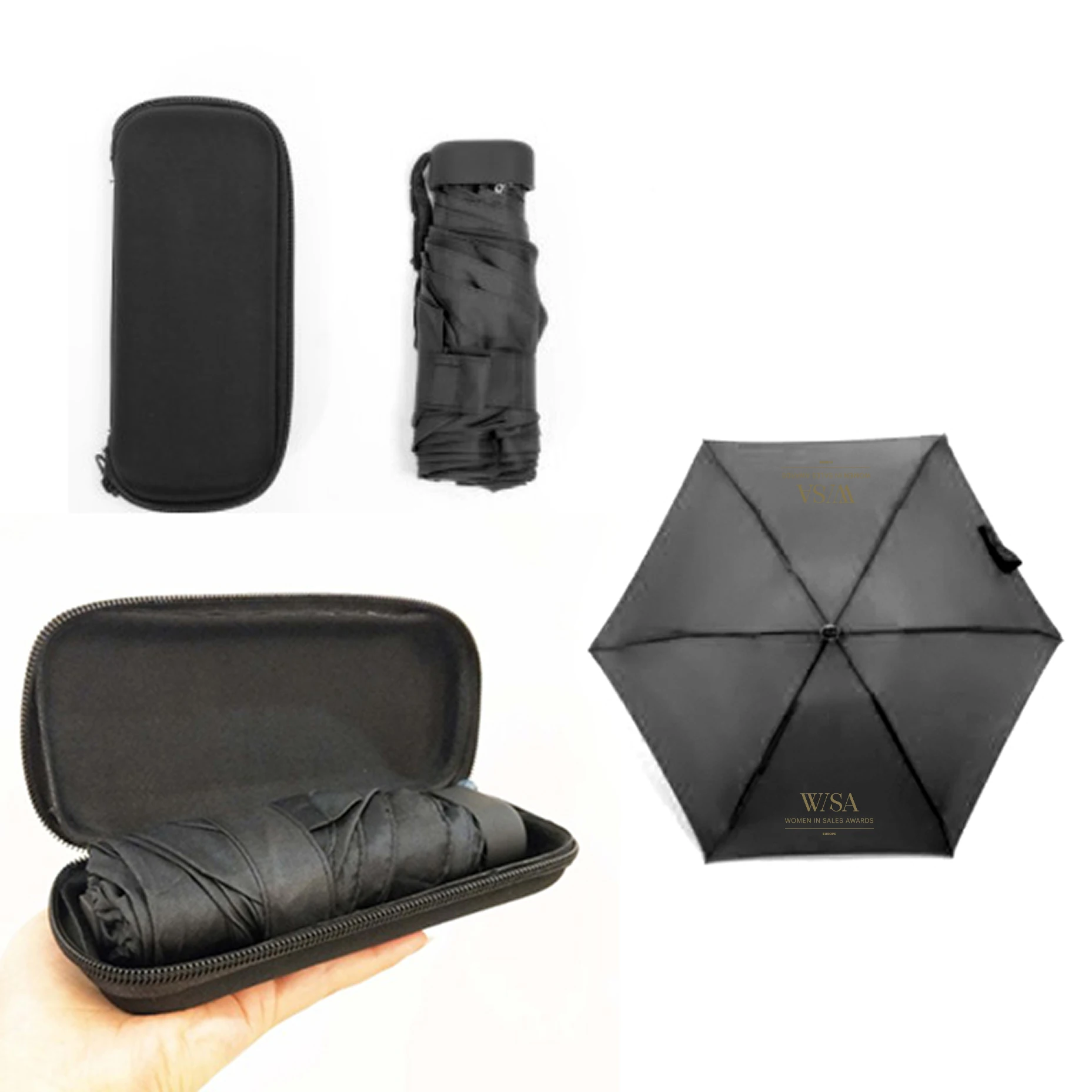 Cheap Pocket Mini FOLDING Portable Umbrella with EVA case