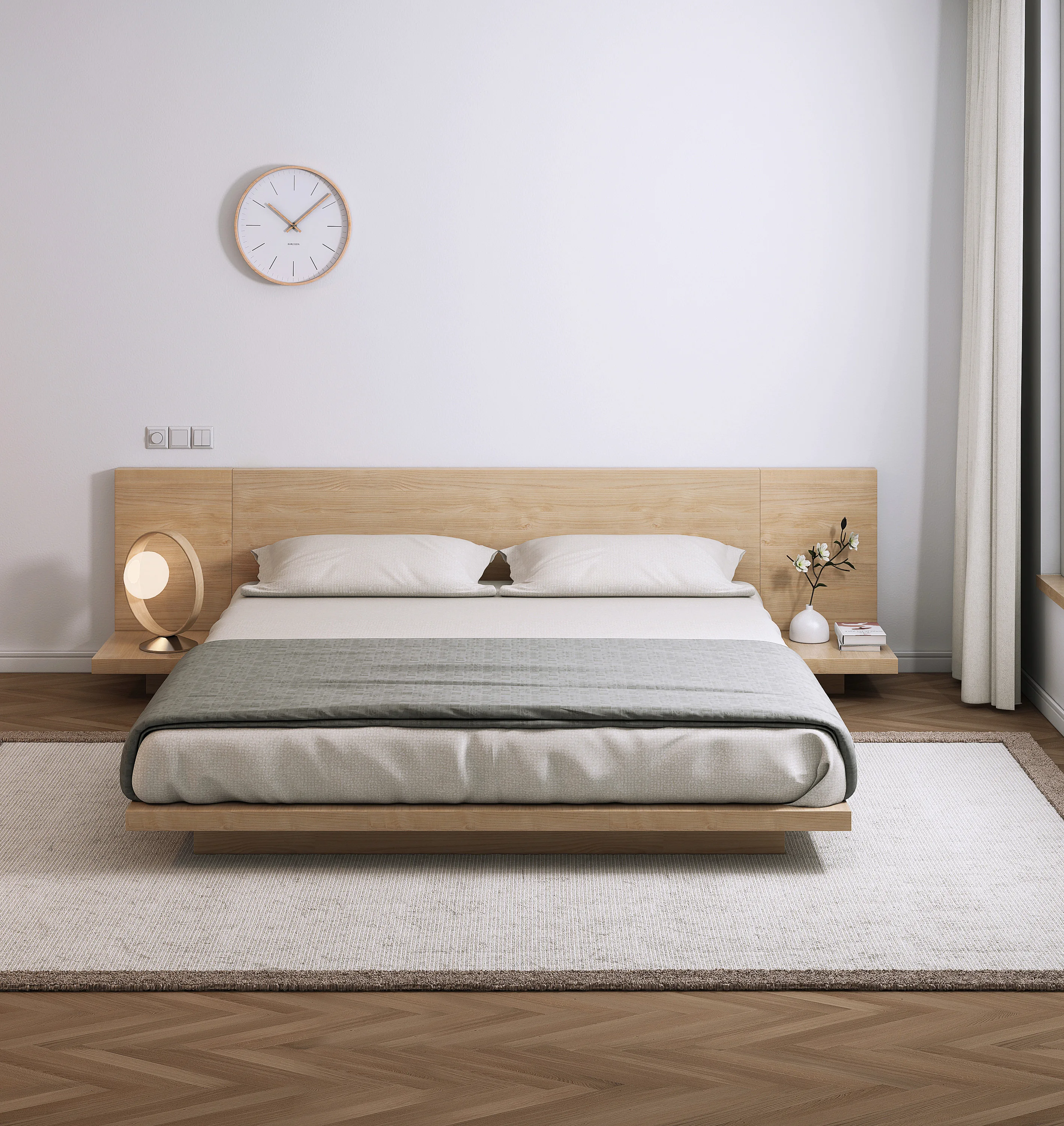 vonnis Uitbarsten helper Home Hotel Tatami Low Bed Frames With Headboard Oak Wood Full Queen King  Size Letto Matrimoniale 160 X200 Lit Coffre - Buy Home Hotel Tatami Low Bed  Frames With Headboard Oak Wood