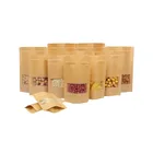 Stand Up Pouch Stand Up Bag Matte Kraft Paper Zip Bag Stand Up Hot Food Safe Pouch Packaging Doypack
