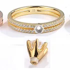 White Rings Wedding 18k White Gold Diamond Diy Custom Rings Jewelry For Engagement Wedding