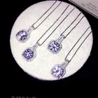 Silver Silver Silver Amazon Essentials 925 Sterling Silver Cubic Zirconia Halo Square Diamond Pendant Necklace