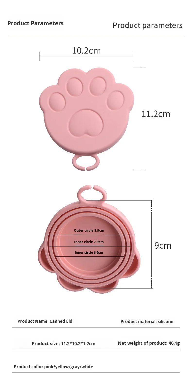 Universal Silicone Can Sealing Lid for Pet Dogs & Cats Multifunctional Food Preservation Bowl & Feeder factory