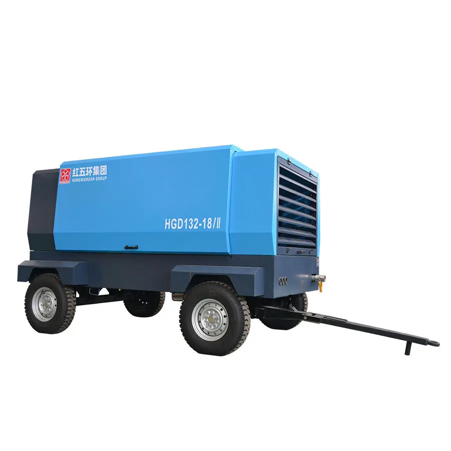 Hongwuhuan HGD132 132kW 18bar 15m3/min High Pressure Electric Engine Screw Type Air Compressor for well drilling