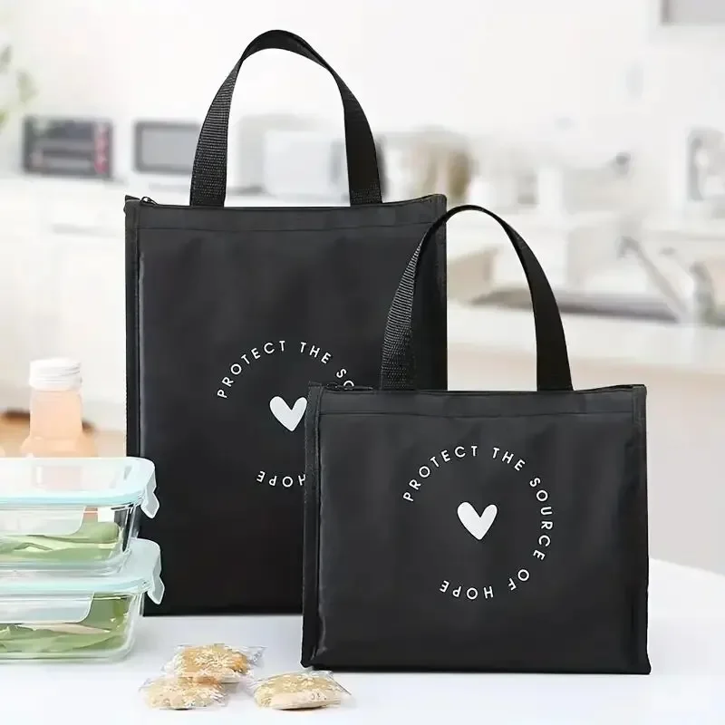 Wholesale Custom Printed Thermal Insulated Aluminum Cooler Bag Reusable Non-Woven Waterproof Food Delivery Bags Keeps Cold Iced supplier