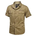 Mens 100%cotton Short Sleeve Shirt Summer Shirt Work Shirt