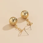 Ball Chain Earrings Special Offer New Exaggerated Metal Ball Chain Gold Ladies Earrings