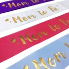 White Blue Hot Pink Mom To Be Satin Ribbon Sash For Gender Reveal Party Baby Shower Decorations Supplies Favor Gifts