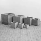 Concrete Flower Outdoor Garden Square Concrete Flower Pot Nordic Style Cement Succulent Planter Pot