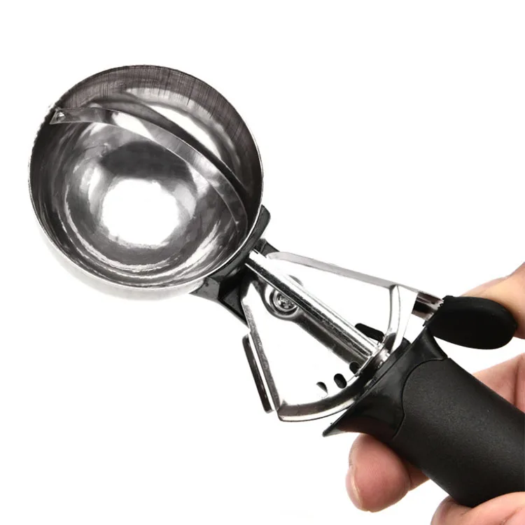 Ice Cream Scoop with Trigger Lever and Comfort Grip Handle