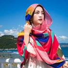 Scarf 2020 Newest Printed Polyester Hijab Floral Shawls Wide Cotton Scarf