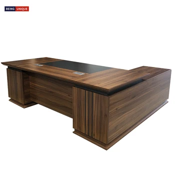 luxury chairman large big l shaped elegant table furniture modern executive office desk