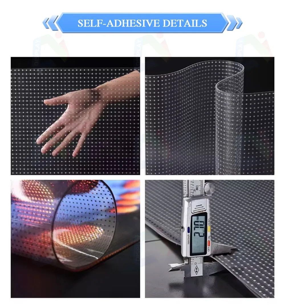 product new year flexible led film display indoor stage led video wall transparent led screen shopping malls transparent led display-10