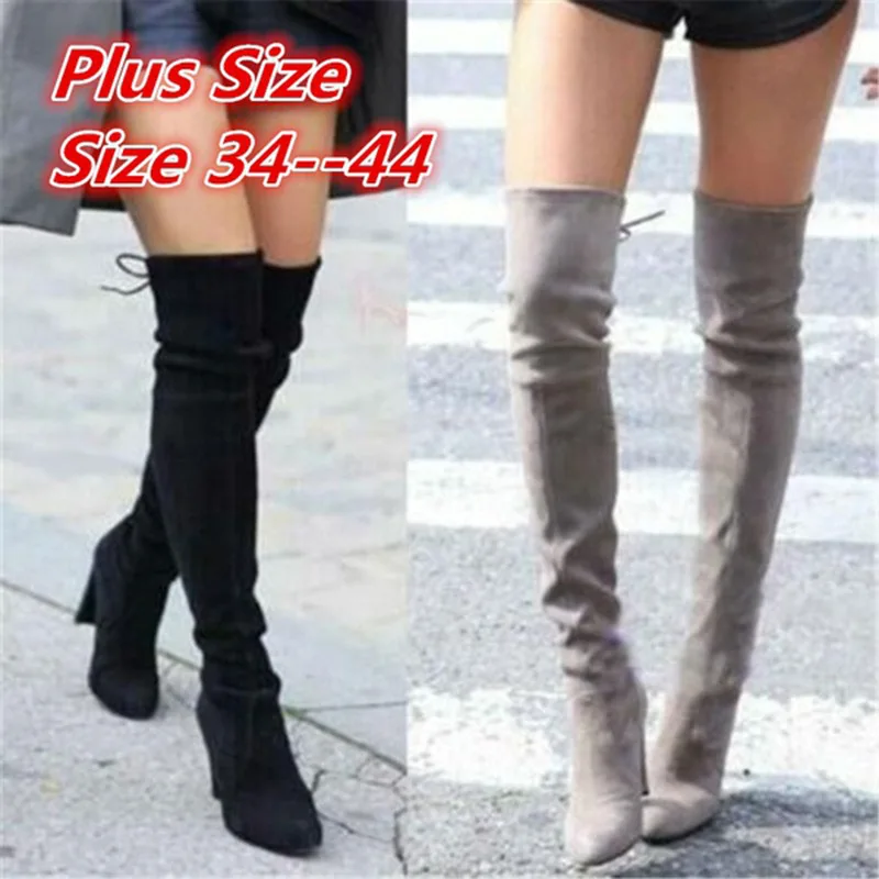 thigh high slim boots