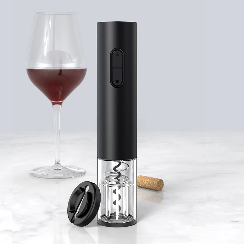 Fashionable Automatic Electric Wine Bottle Opener with Cork Screw Eco-Friendly Visualization Style