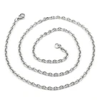 Titanium Titaniumtitanium Anti-allergic Pure Titanium Platinum Plated 3mm Titanium Necklace Chains