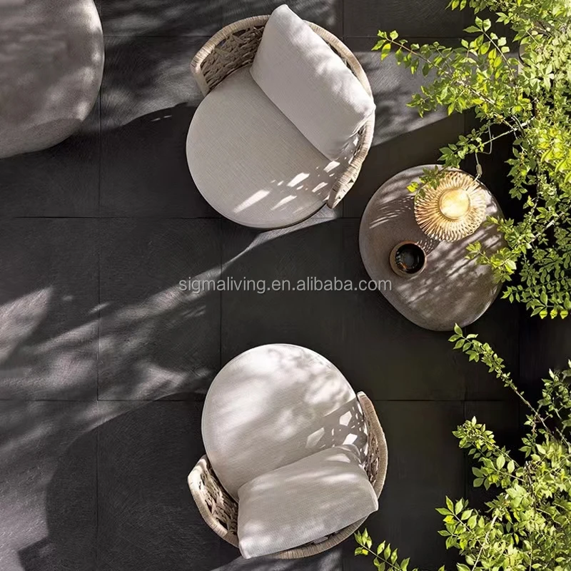 good quality garden furniture sofa chair with sofa cushion aluminum sofa
