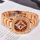 New Fashionable Square Gold Watch For Ladies