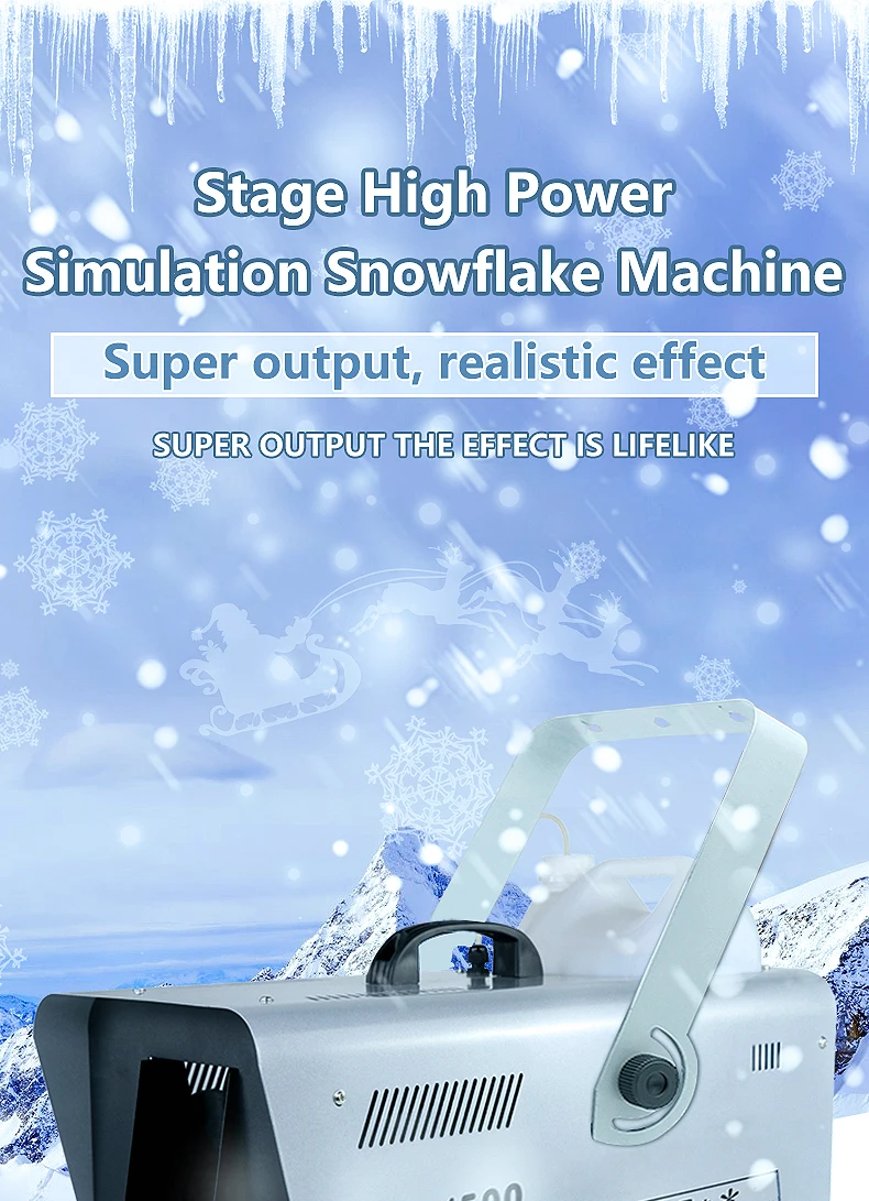 SHTX Small Artificial Snow Making Machine for Stage Christmas Day Party Events Wedding Outdoor 1500W Snowflake Machine Indoor