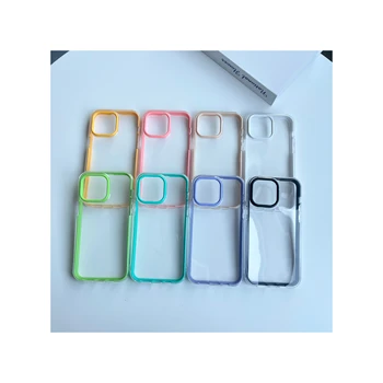 Soft TPU Colorful candy Phone Case For iPhone 11 12 13 Pro Max Detachable Design Mobile Cell Phone Cover for 14 15 plus