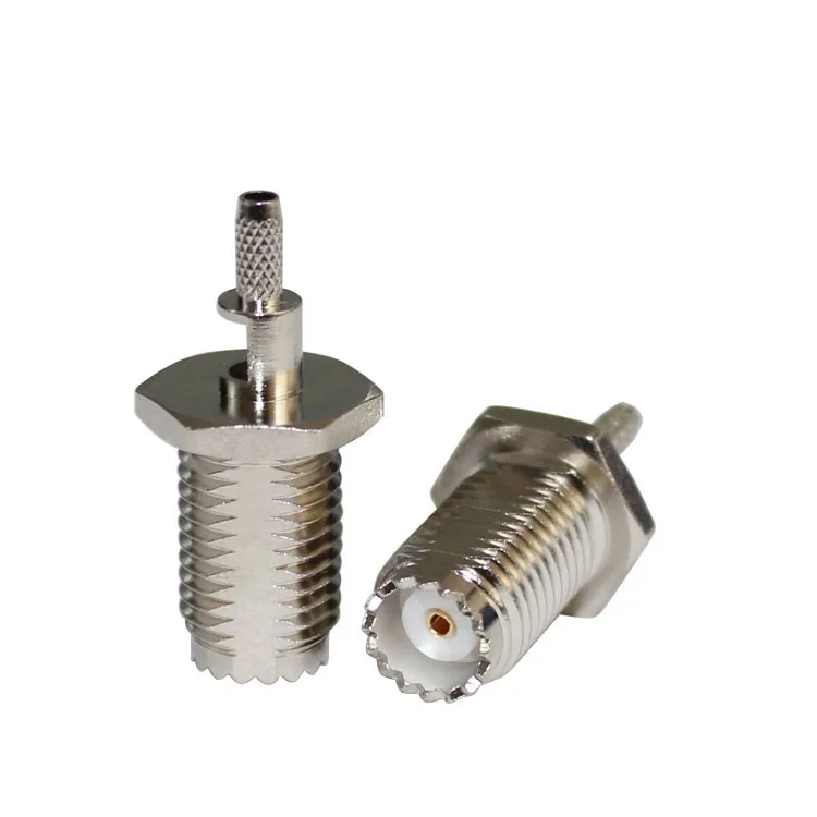 Mini UHF-C-KY1.5 RF Connector Window Type All Copper Mini UHF Female Connector for RG316 RG174 Cable manufacture