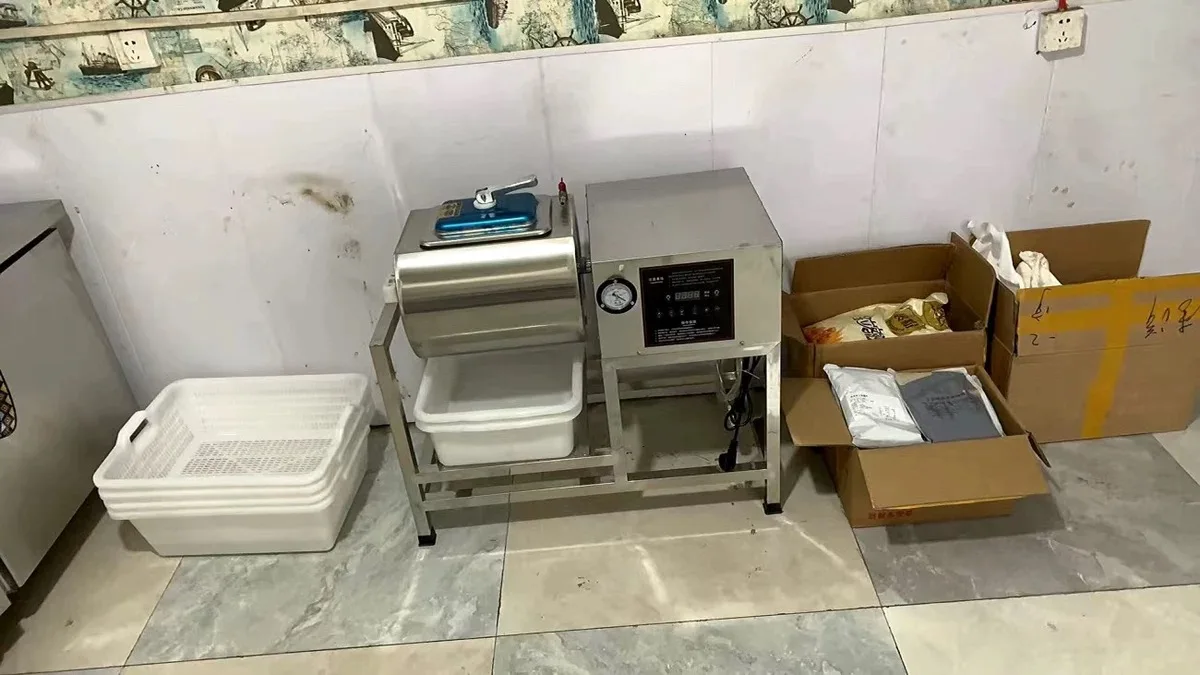 Commercial 50L Mechanical Control Meat Marinator Tumbler Stainless Steel Food Marinating Machine