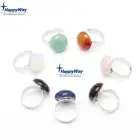 Stones Wholesale Round Shiny Carved Crystal Decoration Nature Raw Stones Rings