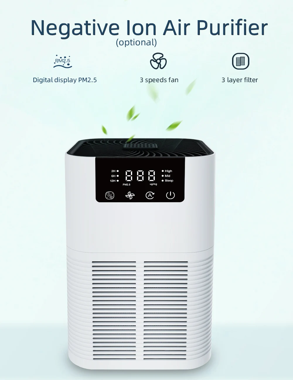 Air Purifier, HEPA, Portable, CADR, LED - detail 8