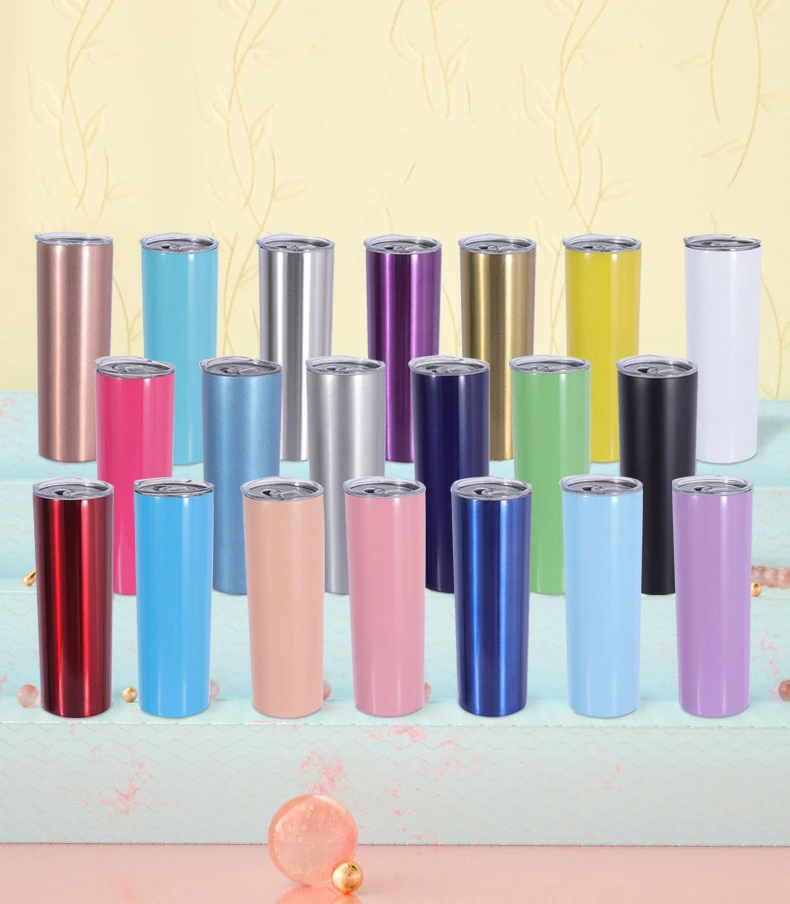Insulated Water Cup with Straw Reusable Stainless Steel Water Bottle Travel Coffee Mug Stainless Steel Tumbler termos de agua