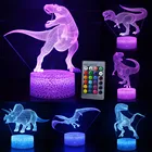 3d 3D LED Night Light Lamp Dinosaur Series Remote Control Table Lamps Toys Gift Led Acrylic Night Light