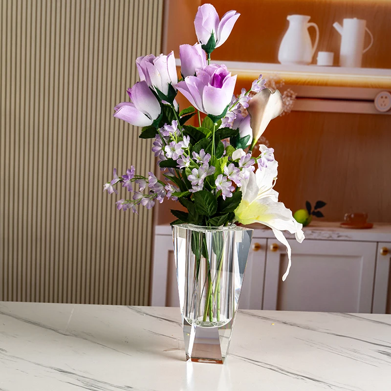 product cheap wholesale sifang k9 transparent home decoration creative art crystal vase-6