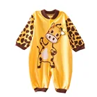 Baby Spring And Autumn Baby Jumpsuit Diagonal Placket Baby Climbing Clothes Newborn Clothes 3-12m
