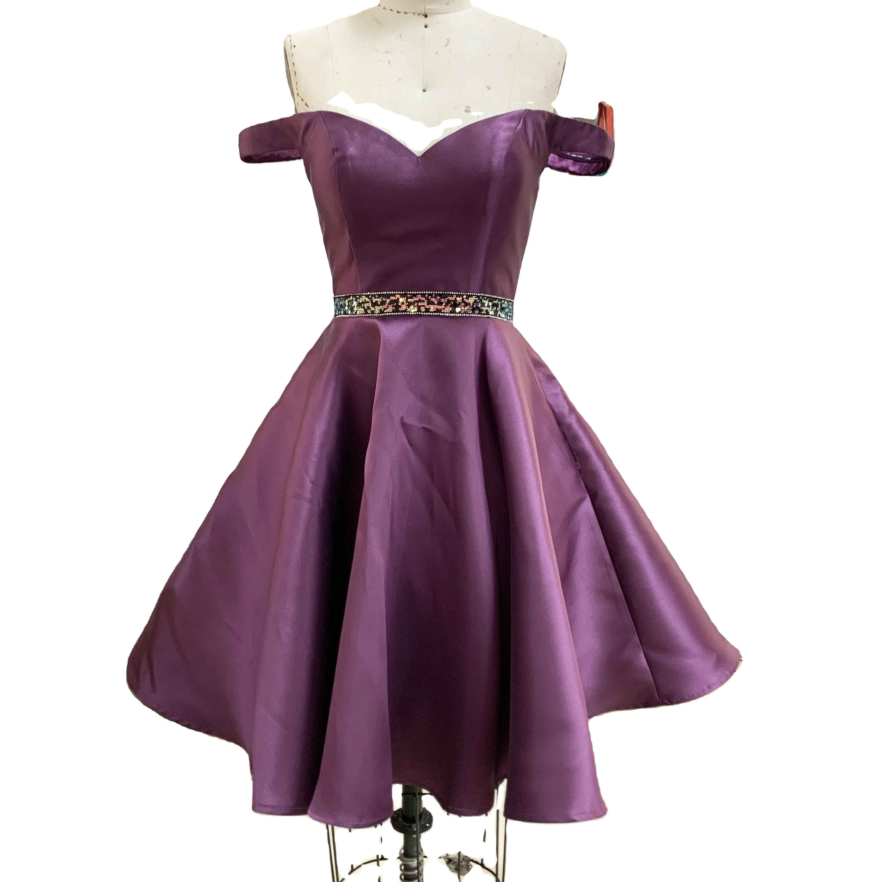 Short Tight Purple Prom Dresses
