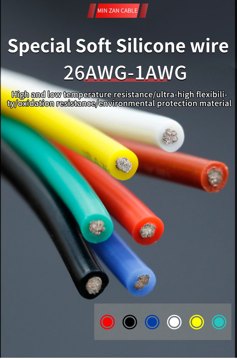 High Temp Silicone Sheath Electric Wire Cable 8 10 12 Awg American