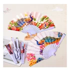 Hand Fan Custom Chinese Style Peacock Pattern Mini Hand Held Fan