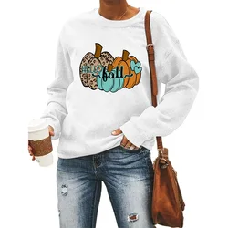 RTS plus size women's hoodies & crewneck sweatshirts custom pullover sweater women graphic plain Halloween pumpkin sweatshirts