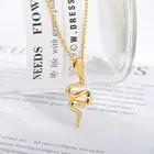 Dylam 2021 18K Gold Filled Statement Chain Stainless Steel Jewelry Snake Pendant Necklaces