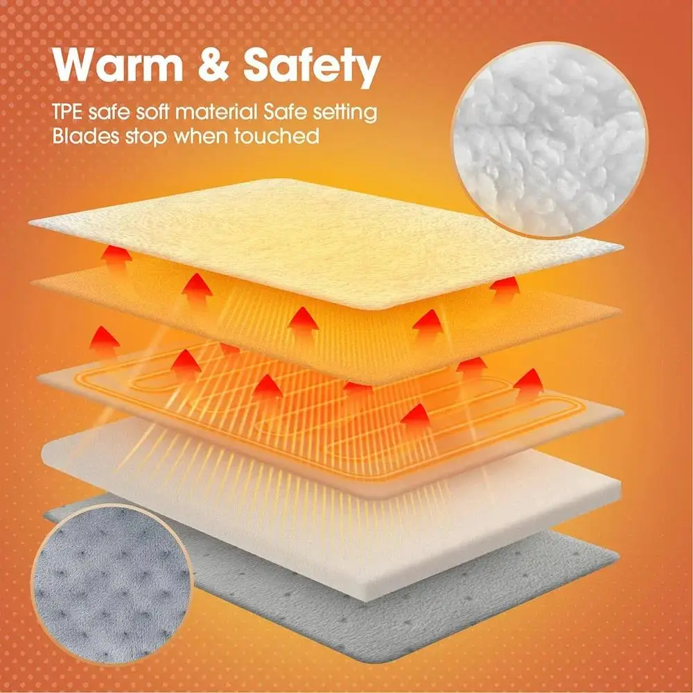Setting Electric Foot Heater, 110-220v, 100% Polyester - detail 6