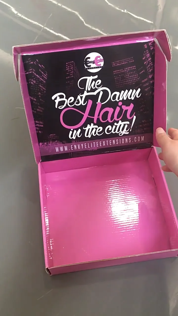 eco friendly custom printed cardboard paper pink