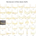Jewelry Personalized Gold Personalised Names Pendant Necklaces Wholesale Jewelry 14k 18k 24k Letter Pendant Silver Custom My Stainless Steel Personalized Gold Name Plate Necklace Personalised